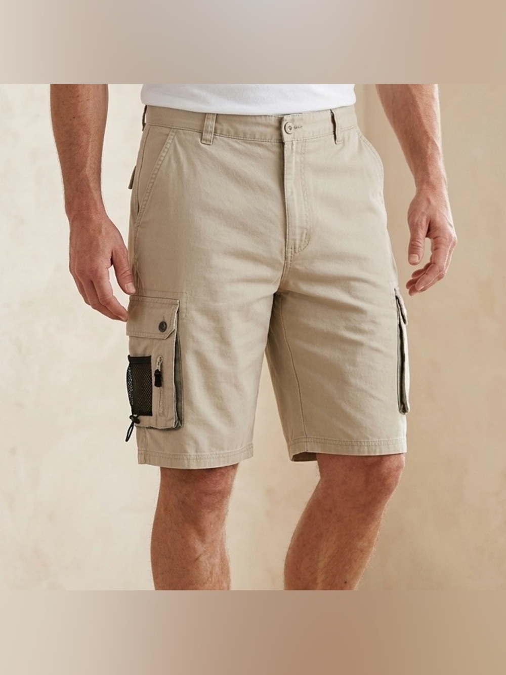 Rodeo Club Flat Front Cotton Cargo Shorts Mens Size 38